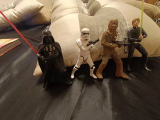 Muñecos Star Wars: Darth Vader, Stormtrooper, Chew