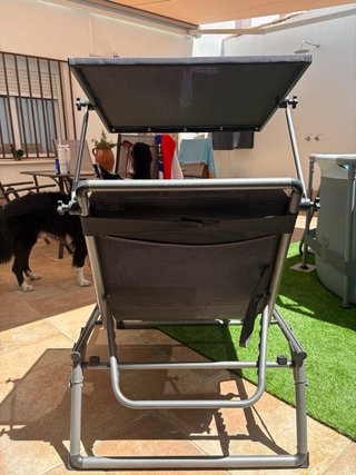 Hamaca plegable reclinable con visera
