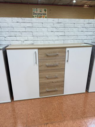 Cómoda 120cm Madera y Metal