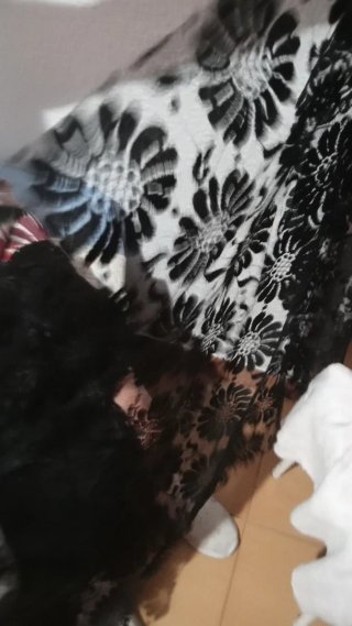 Mantilla fallera Negra Recortada