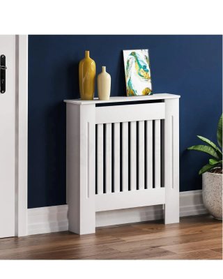 Cubreradiador blanco madera 80x78x19cm