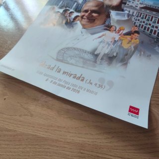 Cartel Viaje Papa León XIV Madrid 2026