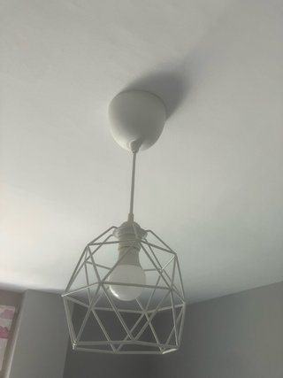 Lámpara colgante geométrica blanca