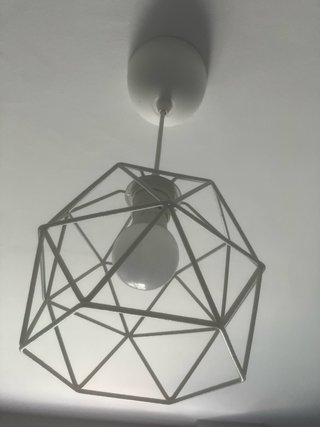 Lámpara colgante geométrica blanca