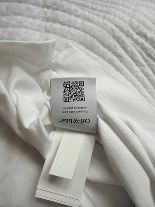 Maglietta Off-White S Bianca Uomo, logo ricamato