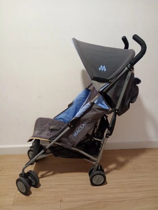 Carrito Maclaren azul y gris
