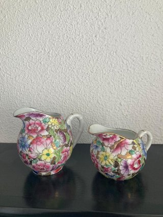 Juego de té y café 22 piezas floral