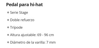 Pie de Hi-Hat para Batería