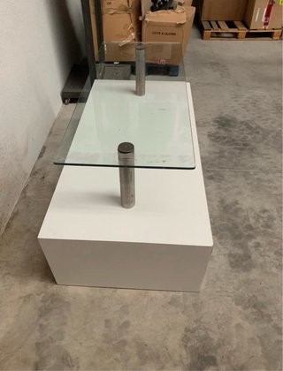 Mesa almacenaje y expositor tienda