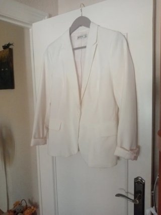Americana Stradivarius Blanca Talla M