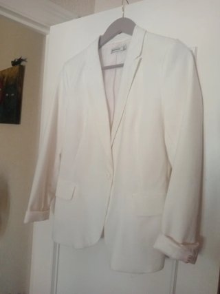 Americana Stradivarius Blanca Talla M