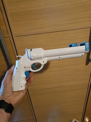 Pistola Wii Nintendo Blanca y Azul