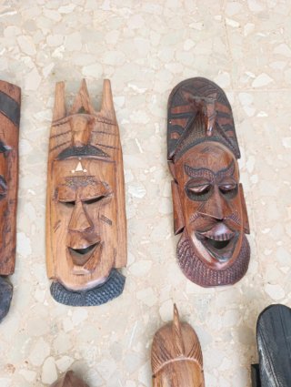 Lote 10 Piezas Artesanía Africana Madera