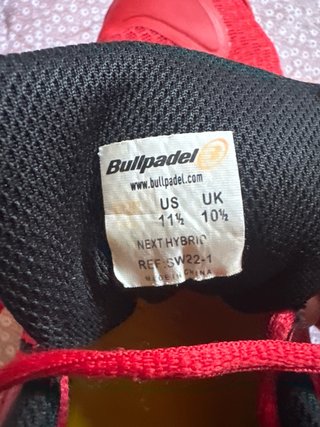 Zapatillas Bullpadel Talla 45 Rojas
