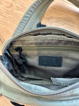 Bolso Zara Sport Caqui Tira Hombro nuevo
