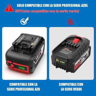 2 Baterías de Repuesto para Bosch 18V 5.0Ah Li-Ion