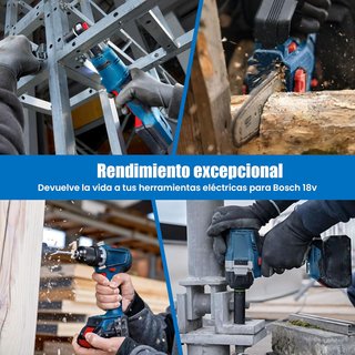 2 Baterías de Repuesto para Bosch 18V 5.0Ah Li-Ion