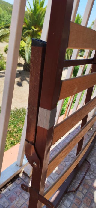 Somier metálico con lamas de madera 80x180