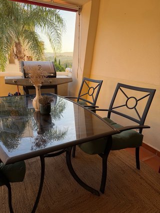 Mesa Terraza Cristal y Metal