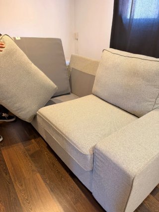 Sofá KIVIK IKEA Gris Tela