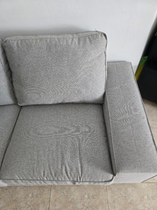 Sofá KIVIK IKEA Gris Tela