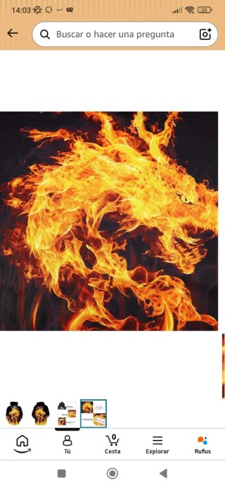 Sudadera con estampado de dragón de fuego