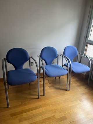 Lote 2 Sillas Confidente Azul