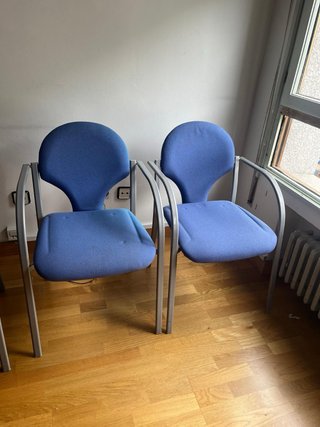 Lote 2 Sillas Confidente Azul