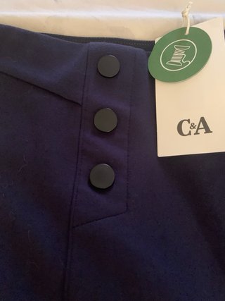 Pantalones C&A azul talle alto