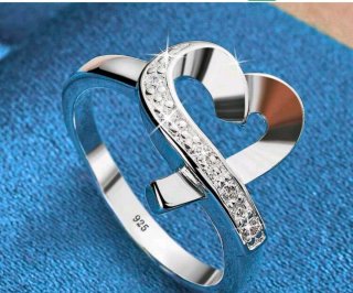 Anillo Corazón Plata Ley 925 Circonitas
