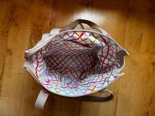 Bolso Caminatta Beige y Rosa Nuevo