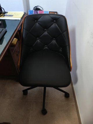 Silla de oficina madera y metal