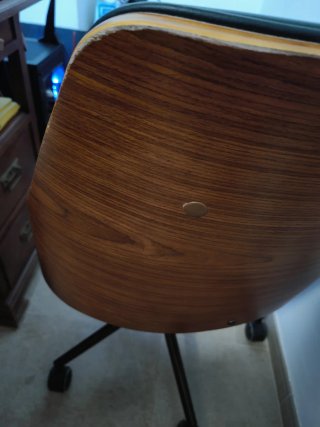 Silla de oficina madera y metal