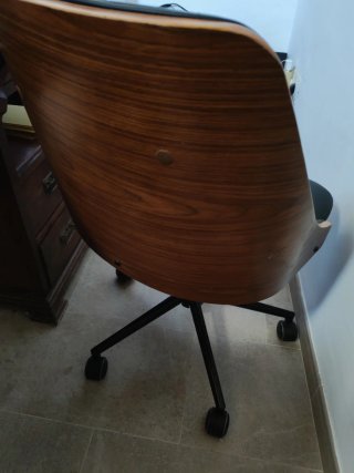 Silla de oficina madera y metal