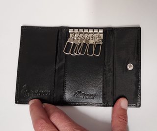 Cartera Llavero Oficial Real Madrid Negra