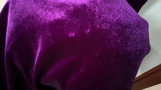 Vestido largo terciopelo morado