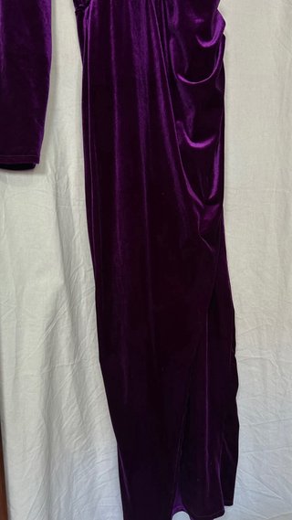 Vestido largo terciopelo morado
