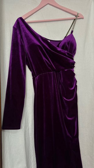 Vestido largo terciopelo morado