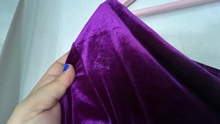 Vestido largo terciopelo morado