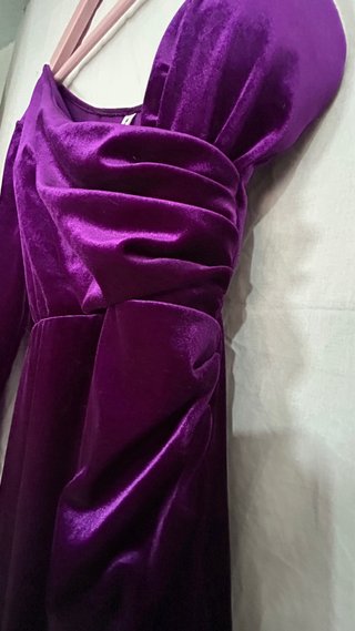 Vestido largo terciopelo morado