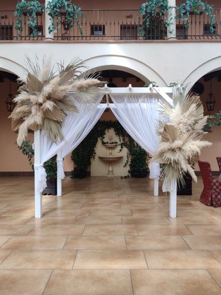 2 Piezas Hojas Palma y Pampas Arco Boda