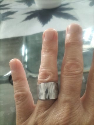 Lote 2 Anillos Ajustables Negro y Plata