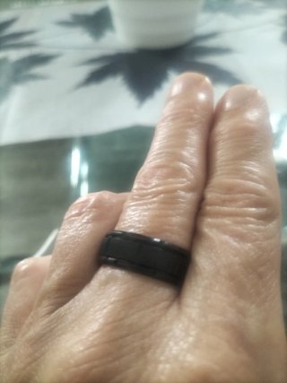 Lote 2 Anillos Ajustables Negro y Plata