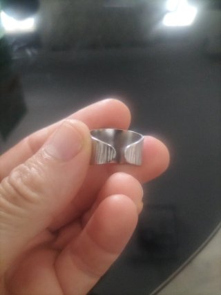 Lote 2 Anillos Ajustables Negro y Plata