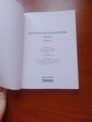 Historia de la filosofía textos : bachillerato