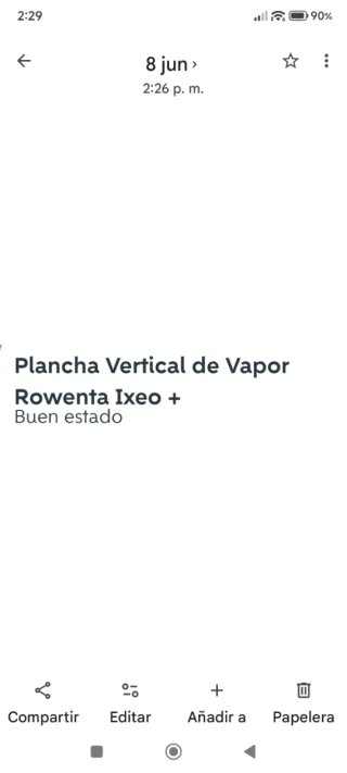 Plancha vertical de ropa Roventa ixeo+