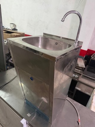 Lavamanos Acero Inox 45x45x85 casi nuevo