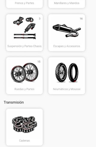 Piezas de moto nuevas de todo tipo de motos