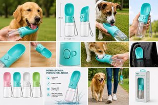 Botella Agua Portátil Perros 350ml