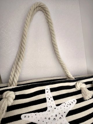Bolso playa rayas y estrella